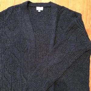 Yarn and Sea Women's Navy Blue Cardigan Sweater, Size M